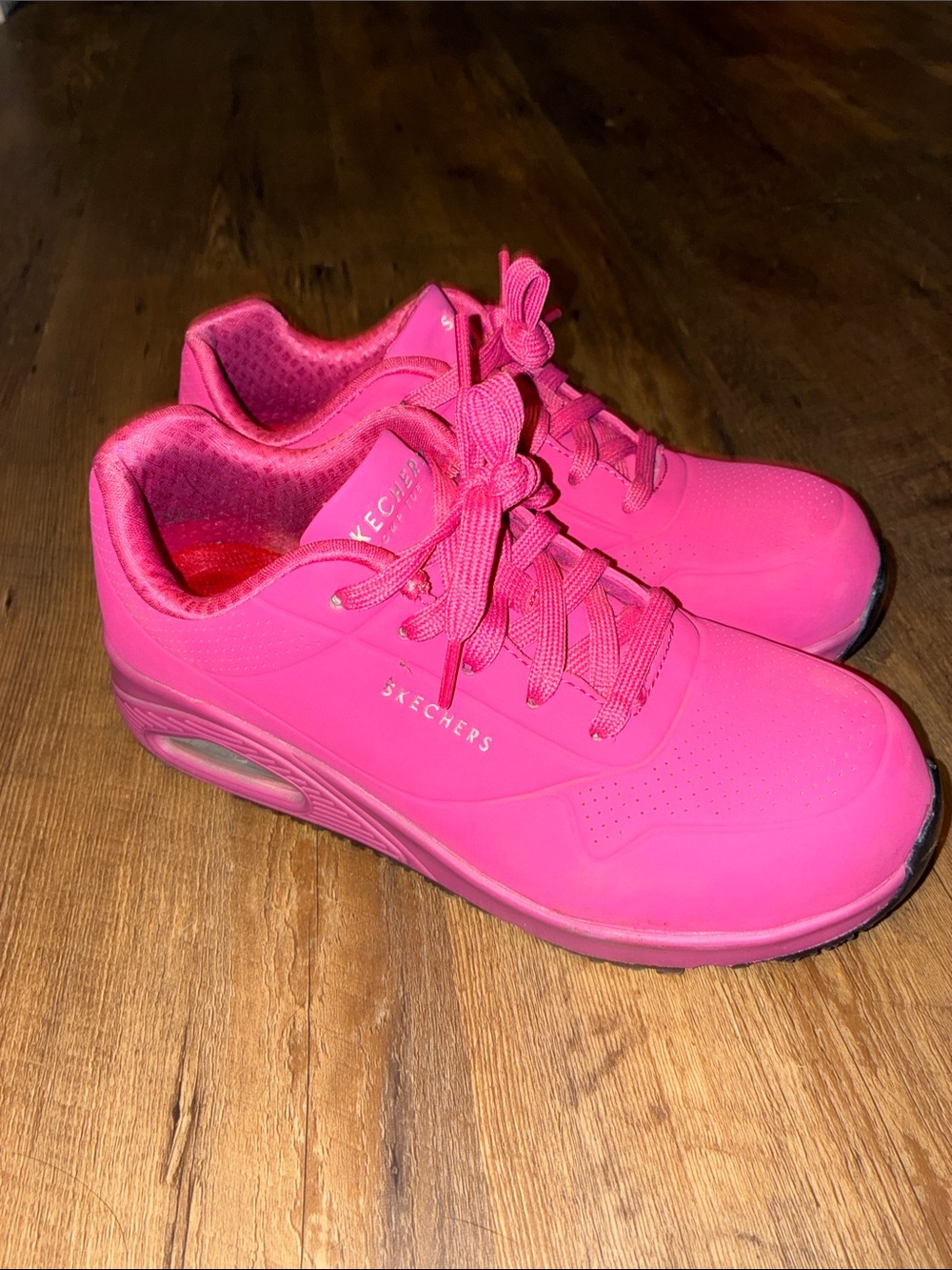 Skechers Deloney Pink Composite Toe Work Shoes Sneakers Women's Sz 6
